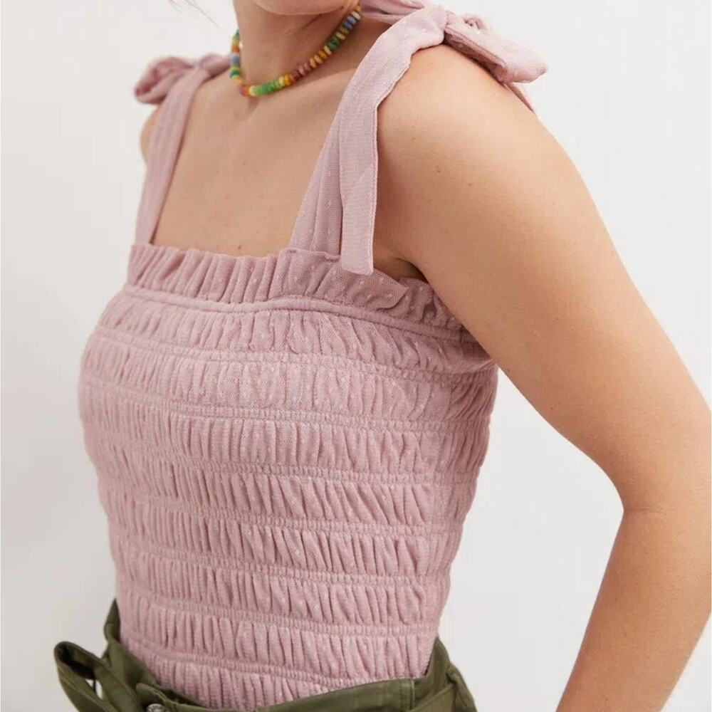 NWT Anthropologie Smocked Cami in Rose, Sz L - Picture 2 of 12